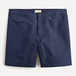 J. Crew Dark Blue Pinstripe Swim Trunks
